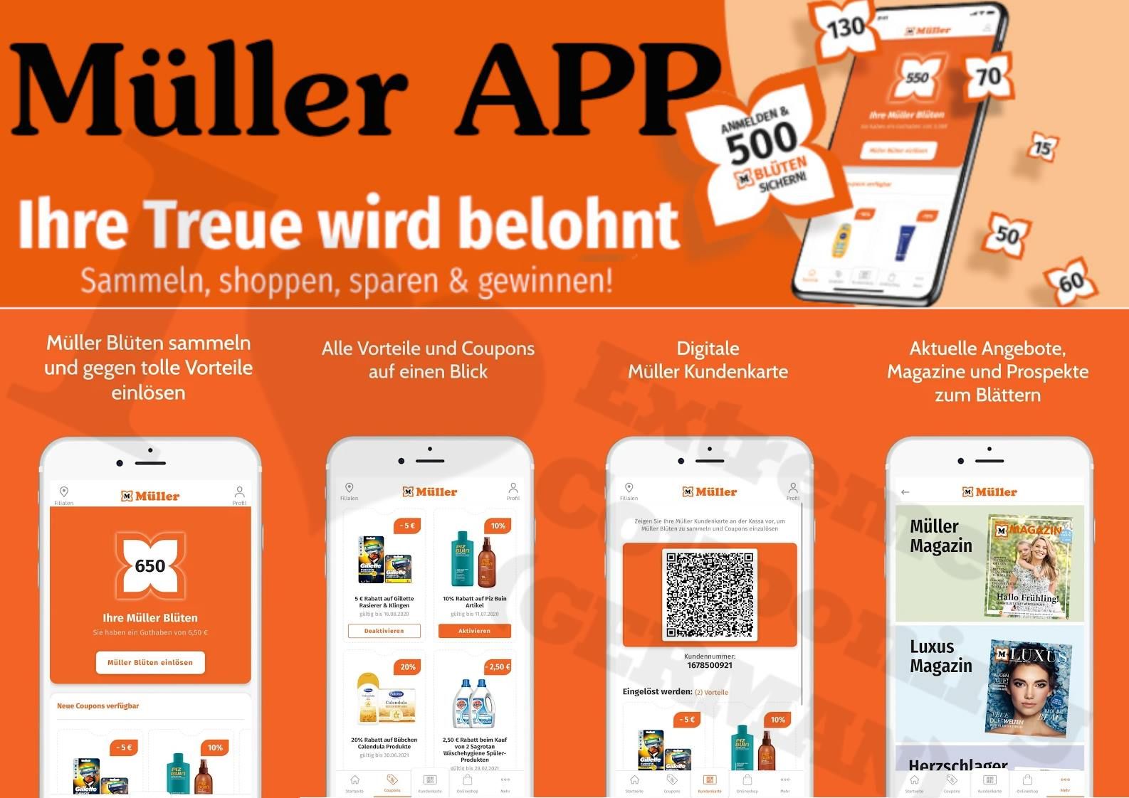 Müller App Vorteile & Funktionen:´´